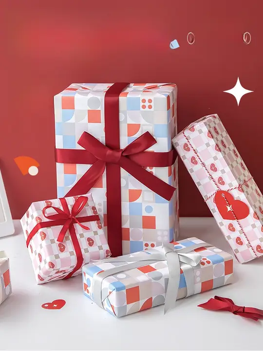 ラッピングペーパー リボン付き 上品 インスタ映え 誕生日 ギフト プレゼント ギフトボックス用
