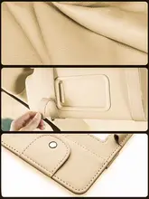 車用サンシェード収納ポケット【本革・多機能・眼鏡クリップ・化粧鏡・カードケース】