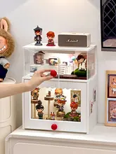 透明アクリル製のフィギュアディスプレイラック【ホコリ防止・デスクトップ装飾用】