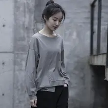 レディース 長袖Tシャツ【不規則デザイン・カジュアル・フィット感あり】