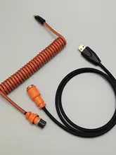 USBタイプC用スパイラルケーブル【ハンドメイド・タマイズ可能・機械式キーボード用】