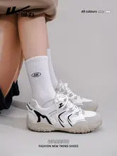 秋のアウトドアに最適！女性用厚底スポーツカジュアルシューズ【トレンドの老爹靴・多用途・登山対応】（セットアップ対応）