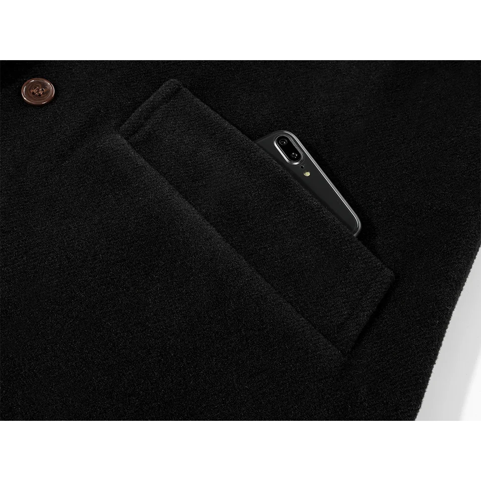 シンプルなボタンデザインのロングウールコート【秋冬用・レトロスタイル】