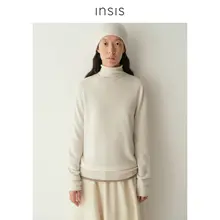 ニットトップス レディース メリノウール ルーズタートル 「INSIS FEMME」