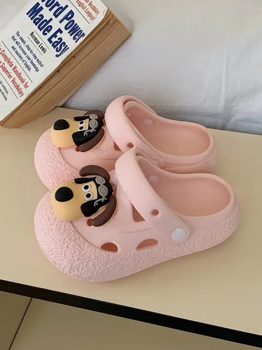 クロッグサンダル キッズ ボーイズ ガールズ かわいい犬柄 EVA ソフトソール 滑り止め ビーチサンダル 夏