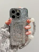 スタイリッシュなドリップコーティンググリッター立体ストーン手帳型iPhoneケース【iPhone対応・ラグジュアリー・防護機能付き】