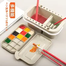 多機能洗筆筒【調色盤付き・水彩・油彩・アート用】（セットアップ対応）