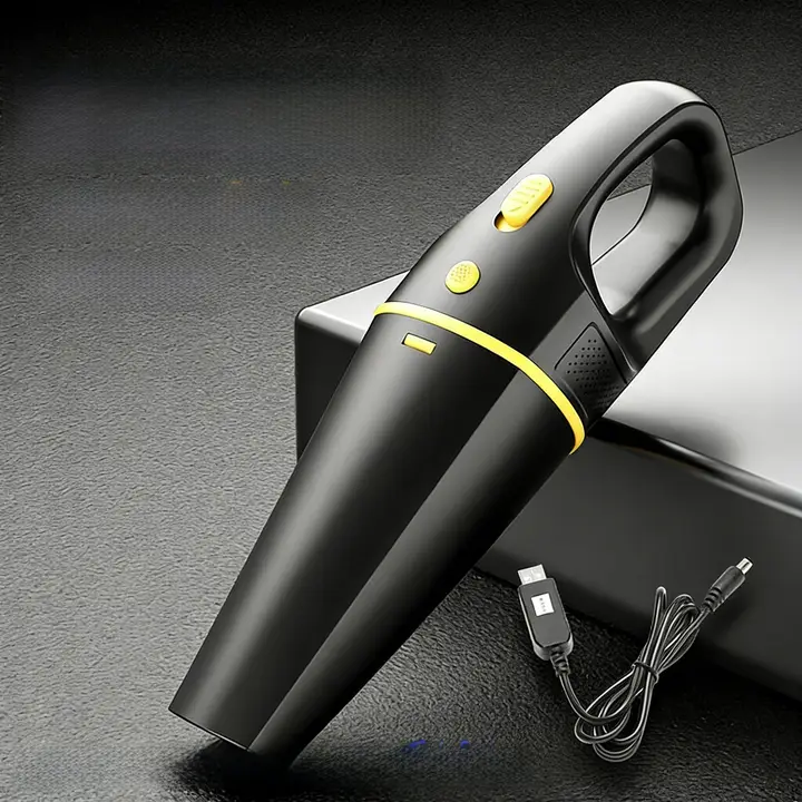 ワイヤレス充電式 車用ハンドヘルド掃除機【強力吸引・静音設計・家庭用にも対応】