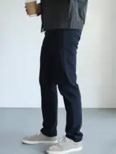 スラックス メンズ ウール混紡 ストレッチ 防シワ加工 スリムフィット 通勤 オフィスカジュアル 秋冬