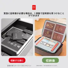 家庭用 書類整理ポーチ【口座本・証明書用・収納便利】