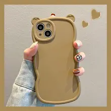 iPhone 14用 スマホケース【オリーブグリーン・シンプルデザイン・ソフトシリコン・衝撃吸収】