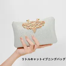 華やかなデザインの晩餐用クラッチバッグ【パーティー用・小型・チャーミング】