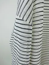 CHIC リネンライセール軽量ストライプ長袖Tシャツ【快適透湿・ラグランスリーブ・レディース】