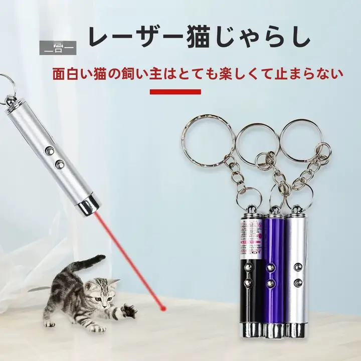 お手軽に遊べる！赤外線レーザーポインター【猫や犬のおもちゃ・ペット用】