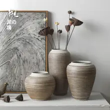花瓶 モダン リビングルームに適した セラミック 粗陶器 装飾 性能優れた