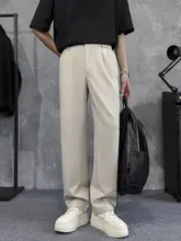 ブラック ハイウエスト ストレート ルーズ 大きいサイズ スーツパンツ