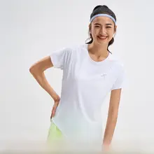 Xtep 一体成型デザインの女性用短袖ランニングシャツ【通気性・夏用】