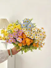 ナチュラルデザインの小雛菊ドライフラワーアレンジメント【インテリア装飾用・造花・花束】