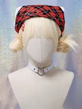 バンダナ カチューシャ ヘアバンド レディース 赤黒チェック レース ハンドメイド Y2K サブカル 甘辛MIX