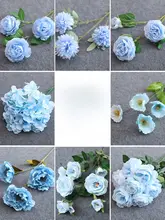 ブルーの造花ウェディング装飾用アジサイフラワー【アーチ用・シルクフラワー】