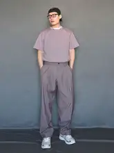 スラックス メンズ ストレート デザイン 上品 きれいめ ストリート