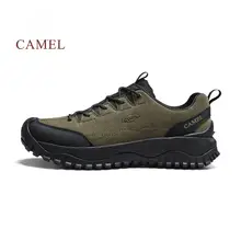Camel トレッキングシューズ メンズ 撥水 滑り止め アウトドア カジュアル スニーカー つま先補強 耐磨耗 秋