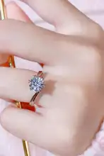 PT950プラチナ モサン石リング【シンプル・六爪・ハート・雪の結晶デザイン】（セットアップ対応）