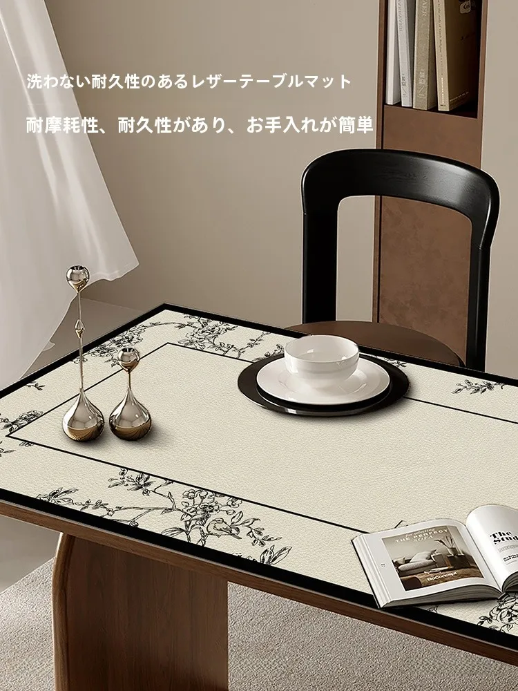 防水防油のフレンチヴィンテージテーブルマット：高耐熱・リビング用の実用性とデザイン