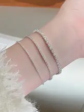 925純銀のフルダイヤモンドブレスレット【女性用・上品で繊細・高級感あるデザイン】