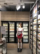 華やかな赤のAラインスカート【夏用・ローウエスト・体型カバー】（セットアップ対応）