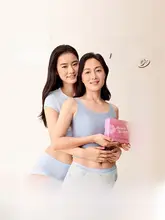 贈り物に最適！抗菌白鹅绒高腰パンティ【コットン製・プレゼントボックス入り】（セットアップ対応）
