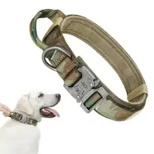 ハウンド犬用タクティカル首輪【脱出防止・トレーニング用・引き綱付き】