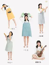 防水エプロン【純綿・交差デザイン・冬用・高級感あるコットンリネン】