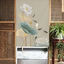 中国風 間仕切りカーテン【居間用・キッチン用・寝室用】