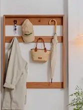 紅樱桃木製の壁掛け靴棚【家用・多層シェルフ・収納キャビネット】