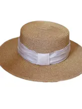 夏用広つば平頂ハット【レディース・ビーチ・日焼け防止・シンプルデザイン】