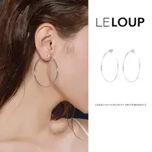 ビンテージ風ハート＆スターの大ぶり不対称イヤリング【ストーン装飾・極細フープ】