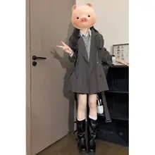 通勤用トレンチコート【レディース・中丈・洗練されたデザイン・スーツカラー】