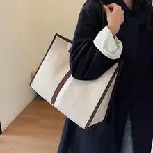 大容量キャンバストートバッグ【女性用・ショッピング・肩掛け対応】