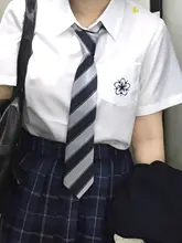 ストライプデザインの制服用ネクタイ【日系スタイル・ベーシックアクセサリー】