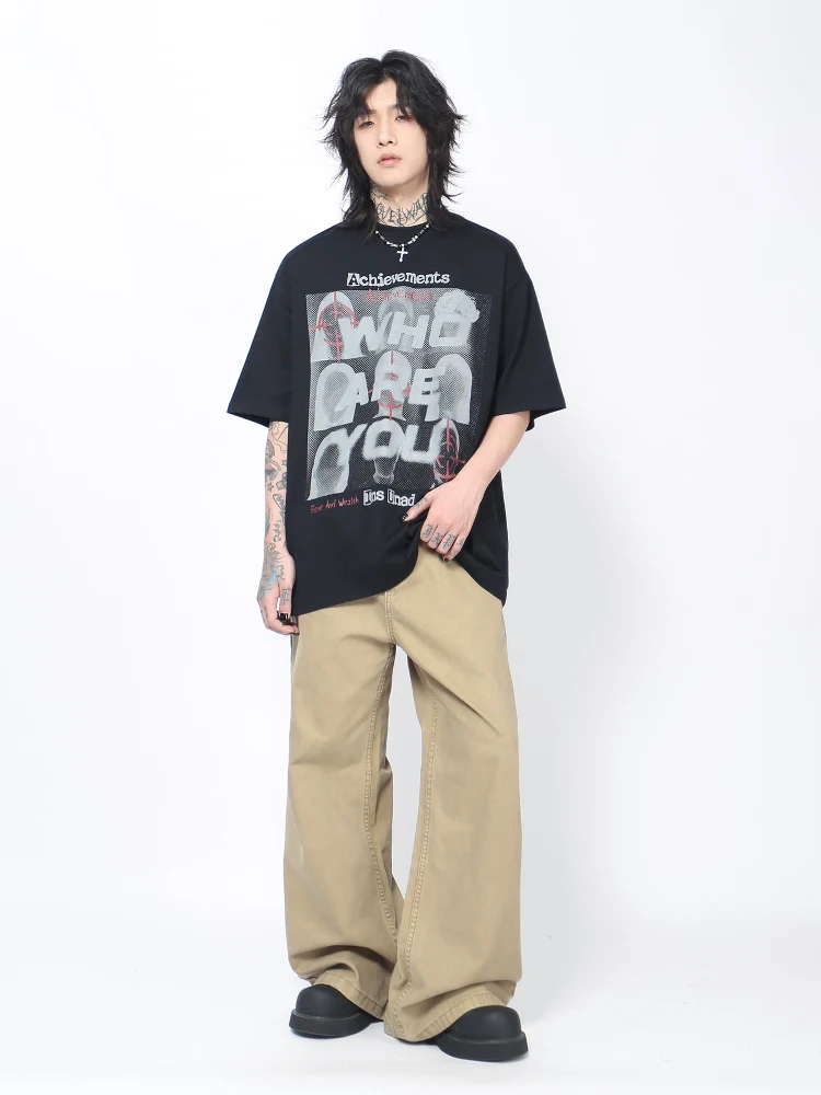 アメリカンヴィンテージ風 人物プリント コットン短袖Tシャツのデザインと実用性