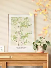 北欧風玄関装飾画【緑植物・モダンデザイン・リビング用壁掛け】