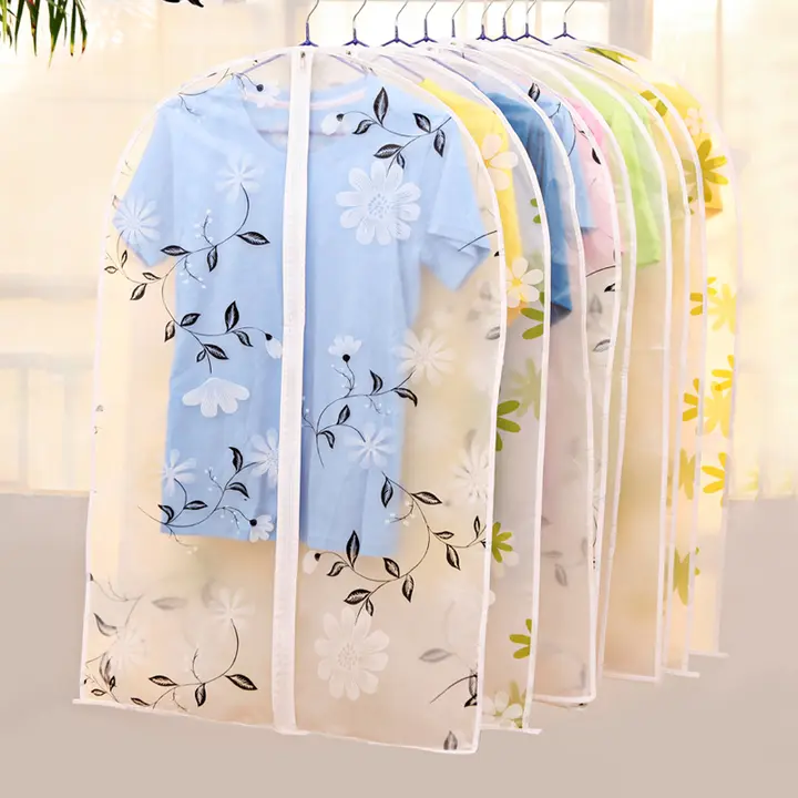 防塵用衣服カバー【透明・コート・スーツ用・厚手・洗濯可能】