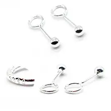 アレルギー対応 純銀製 ミニ耳飾り【シンプルデザイン・フック式】