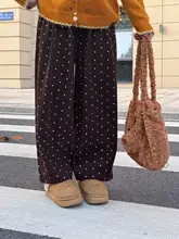 秋冬用 ワイドレッグ コーデュロイパンツ【極上の柔らかさ・レディース・ハイウエスト】