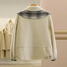 リュクスなチェック柄ダッフルコート【ダブルフェイス・ダブルカラー・ベビーなどに最適】