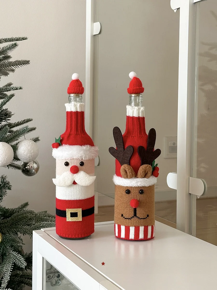 ワインボトルカバー クリスマス用サンタデザイン 4個セットの実用性と使い方