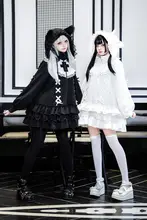 ユニークなデザインのパーカー【取り外し可能なフード・春用・ロリータスタイル】（セットアップ対応）