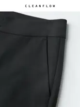 精緻なウール製ハイウエストクロップドパンツ【女性用・フレアスタイル・秋用】（セットアップ対応）