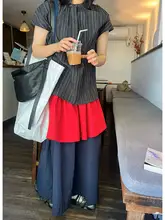 赤いTシャツ風ワンピース【ハイエラスティック・重ね着可能】